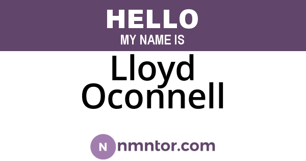 Lloyd Oconnell