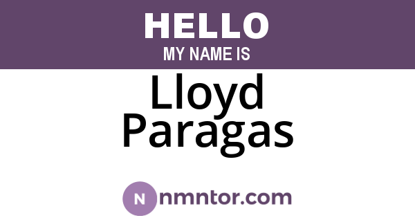 Lloyd Paragas