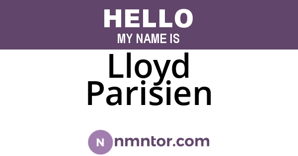 Lloyd Parisien