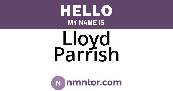 Lloyd Parrish