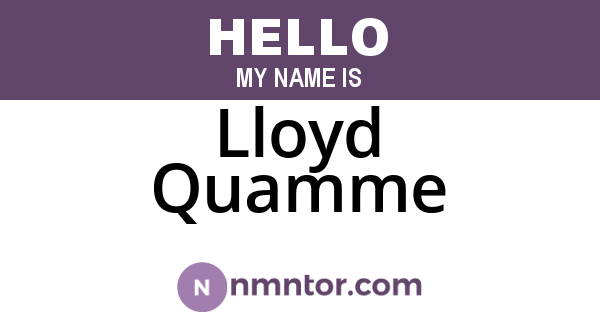 Lloyd Quamme