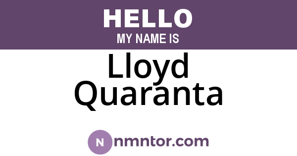 Lloyd Quaranta