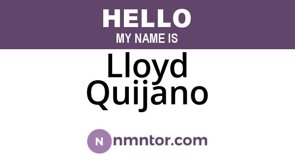 Lloyd Quijano