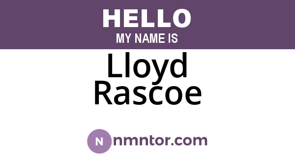 Lloyd Rascoe