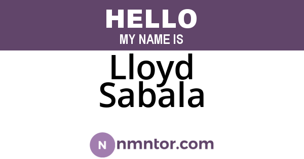 Lloyd Sabala