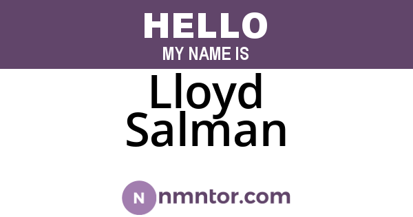 Lloyd Salman