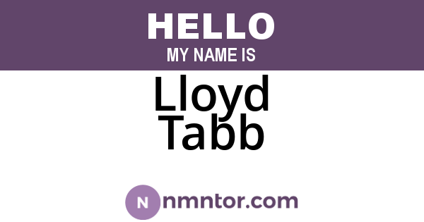 Lloyd Tabb