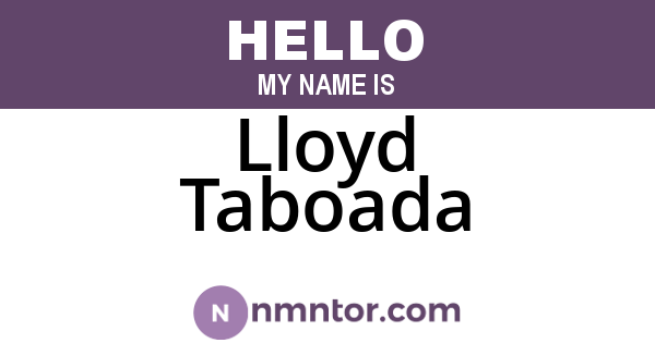 Lloyd Taboada