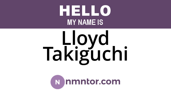 Lloyd Takiguchi