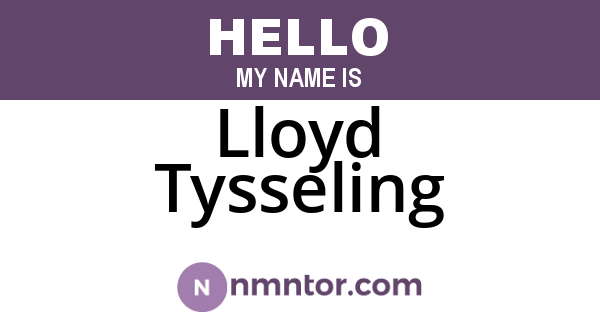 Lloyd Tysseling