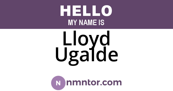 Lloyd Ugalde
