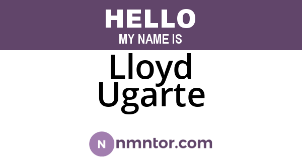 Lloyd Ugarte