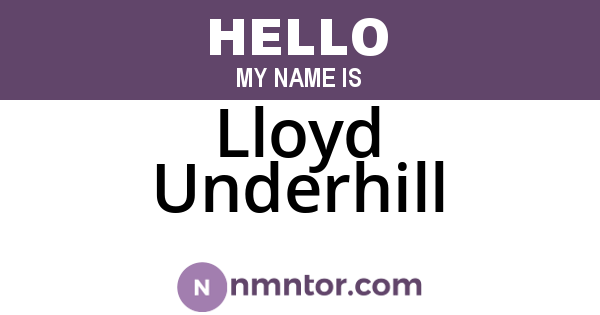 Lloyd Underhill