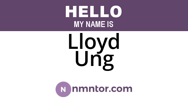 Lloyd Ung