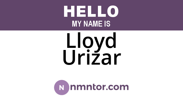 Lloyd Urizar