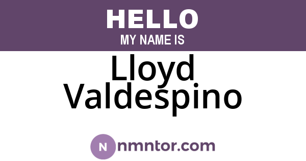 Lloyd Valdespino