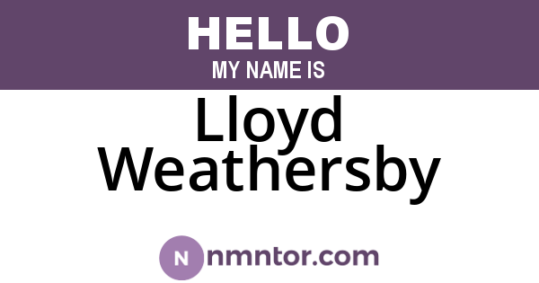 Lloyd Weathersby