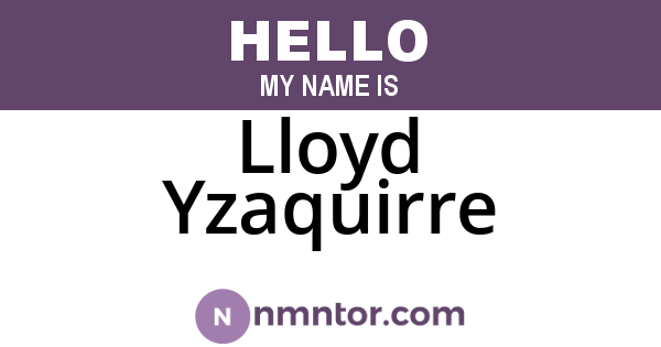 Lloyd Yzaquirre
