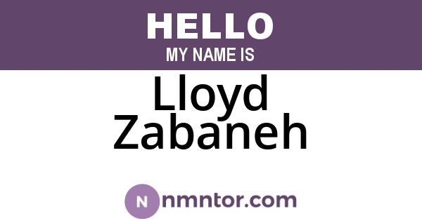 Lloyd Zabaneh