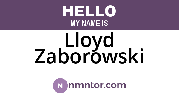 Lloyd Zaborowski