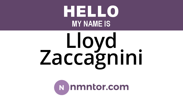 Lloyd Zaccagnini