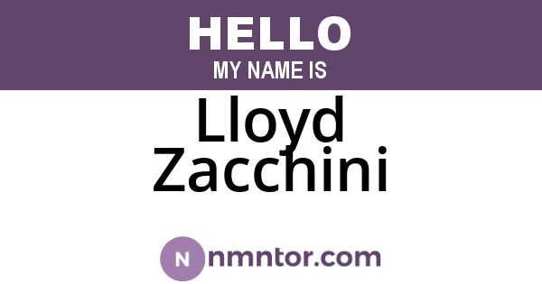 Lloyd Zacchini