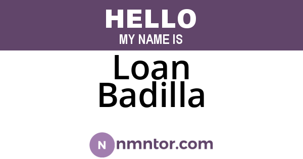 Loan Badilla