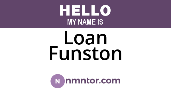 Loan Funston
