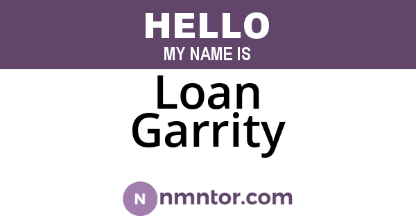 Loan Garrity