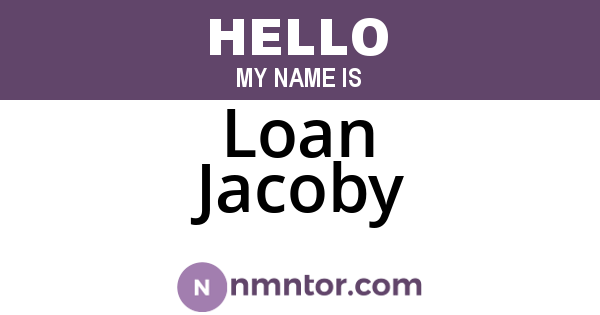 Loan Jacoby
