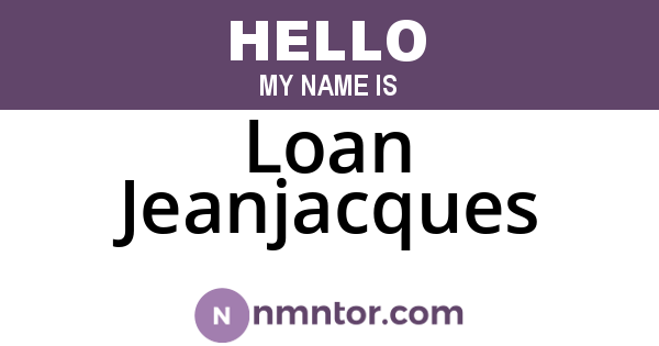 Loan Jeanjacques