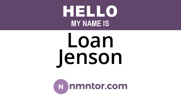 Loan Jenson