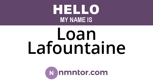 Loan Lafountaine