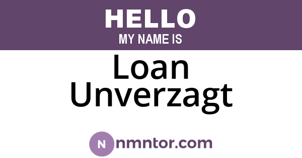 Loan Unverzagt