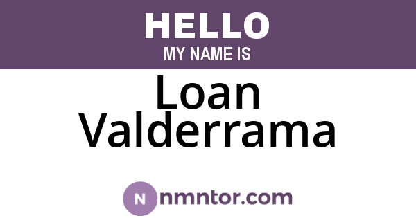 Loan Valderrama