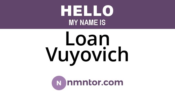 Loan Vuyovich