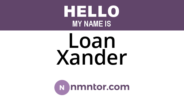 Loan Xander