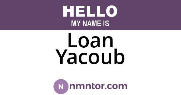 Loan Yacoub