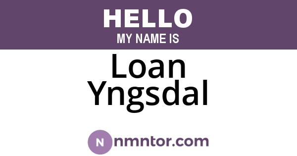 Loan Yngsdal