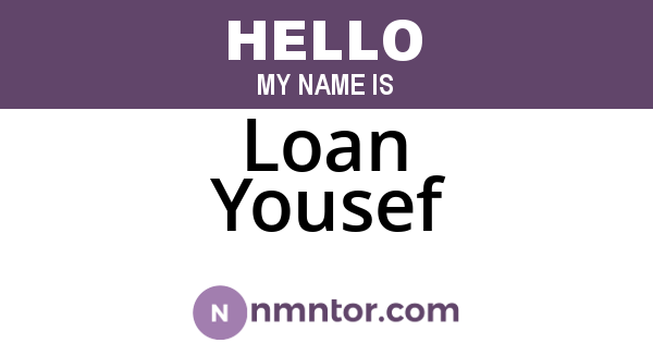 Loan Yousef