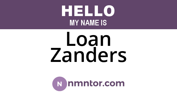 Loan Zanders