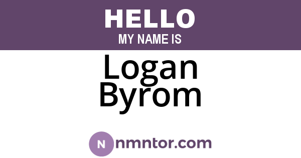 Logan Byrom