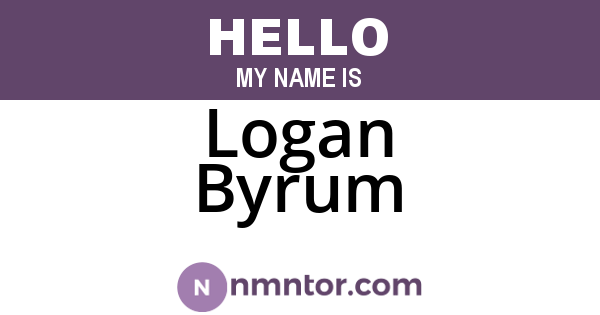 Logan Byrum