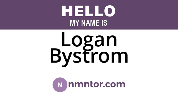 Logan Bystrom