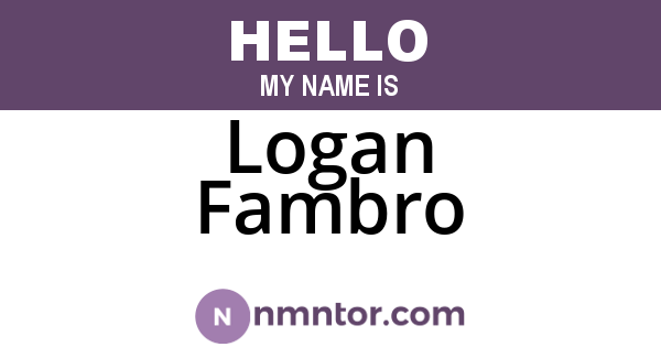 Logan Fambro