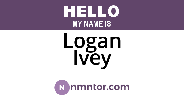 Logan Ivey