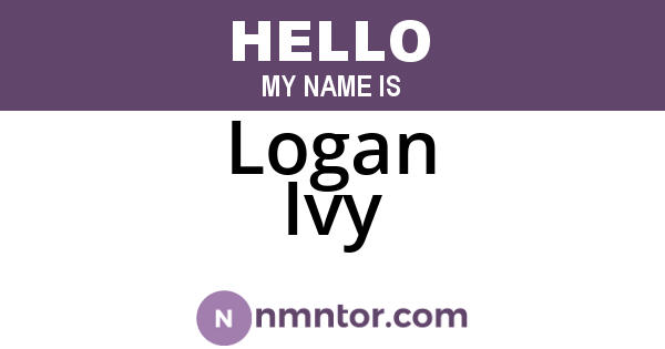 Logan Ivy