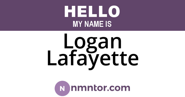 Logan Lafayette
