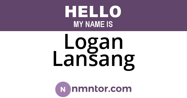 Logan Lansang