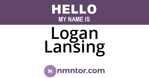 Logan Lansing